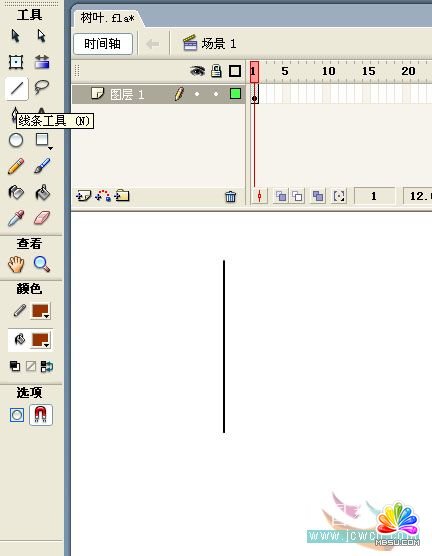 Flash鼠繪技巧教你制作紅綠色的樹葉 模板無憂