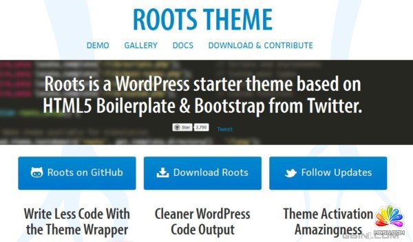 使用HTML5 Boilerplateh和bootstrap開發的免費wordpress基礎主題 - Roots