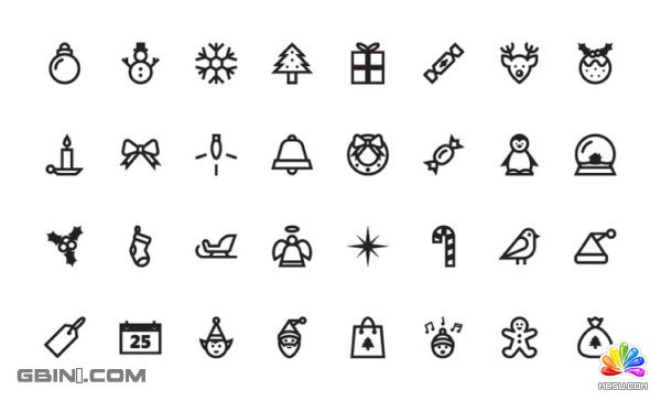 免費圖標(biāo)字體:一套圣誕節(jié)相關(guān)的圖標(biāo)字體