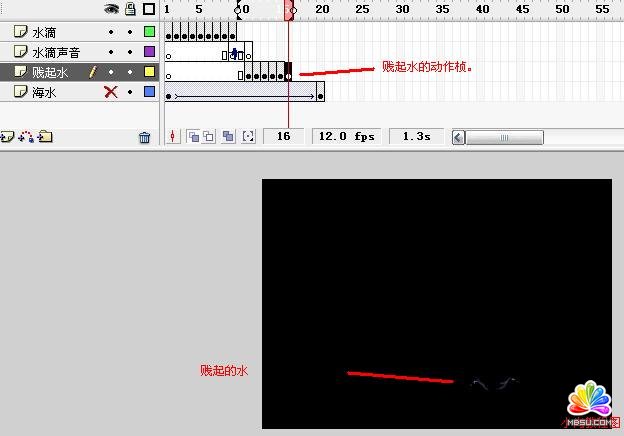 Flash制作教程:制作水滴掉落動畫效果