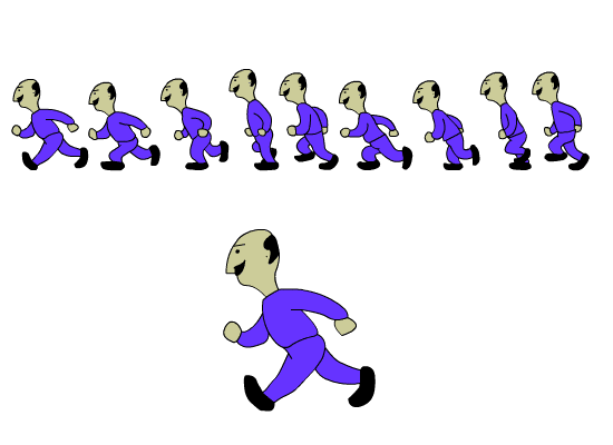 Flash動畫中人物走路動作的規(guī)律技巧