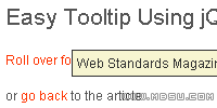 最常見的一種jQuery彈出式鏈接提示效果